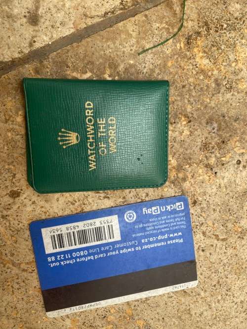 SUPER RARE VINTAGE ROLEX NEEDLE and SAFETY PIN SET IN ORIGINAL VINYL WALLET