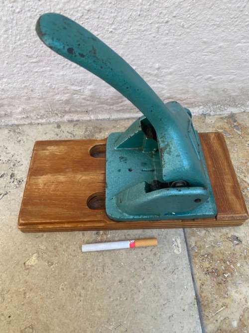 Vintage heavy steel office  paper punch