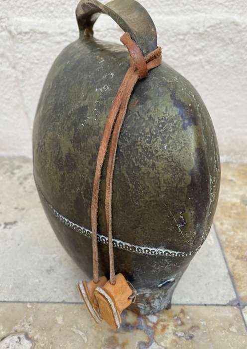 Antique extra large giant  alpine cow bell Swiss