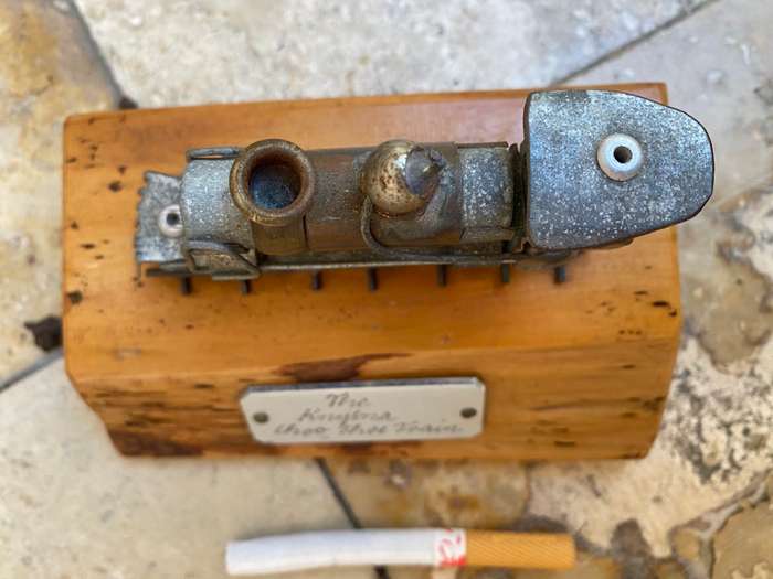 Vintage locomotive choo choo train Knysna souvenir steampunk yellowwood base