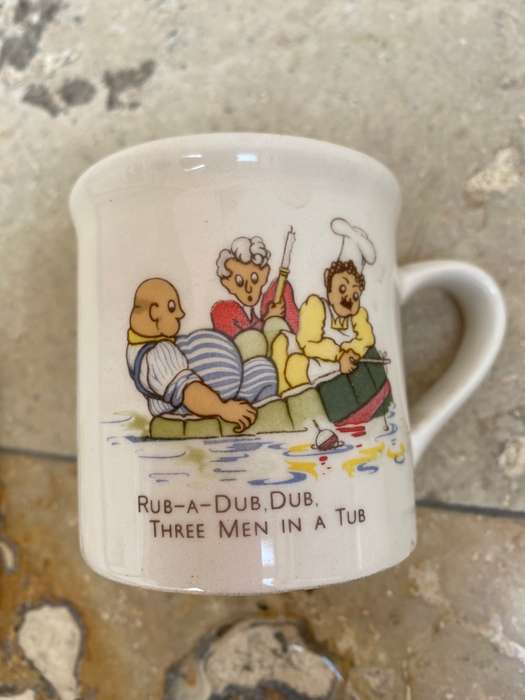 Vintage nursery rhyme finecraft  porcelain mugs set of three cups