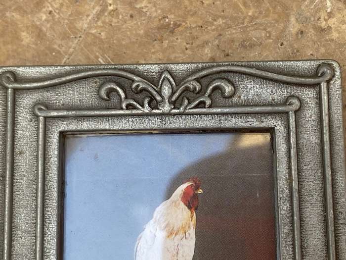 Vintage small pewter frame Taiwan