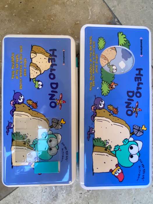 Hello Dino pencil case pair Korea with pencils Korea