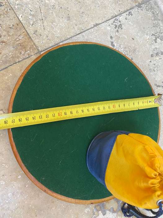 Vintage solitaire marbles  marble game checked thick wood