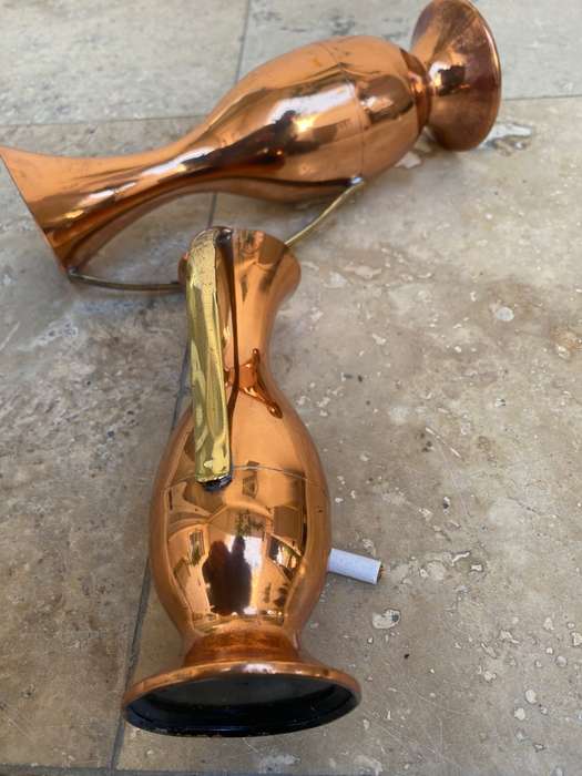 Vintage copper vase pitcher pair plus one bonus