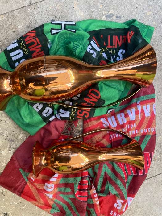 Vintage copper vase pitcher pair plus one bonus