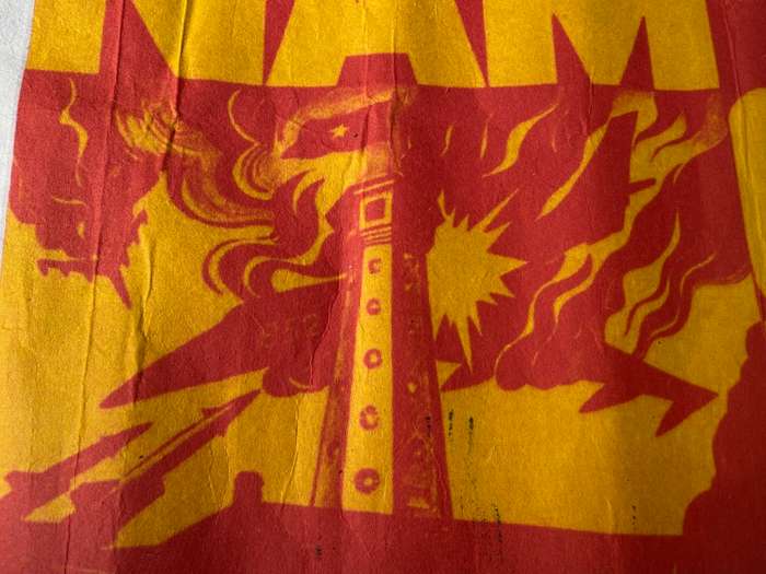 Vintage Vietnam wins war propaganda poster Chien Thang