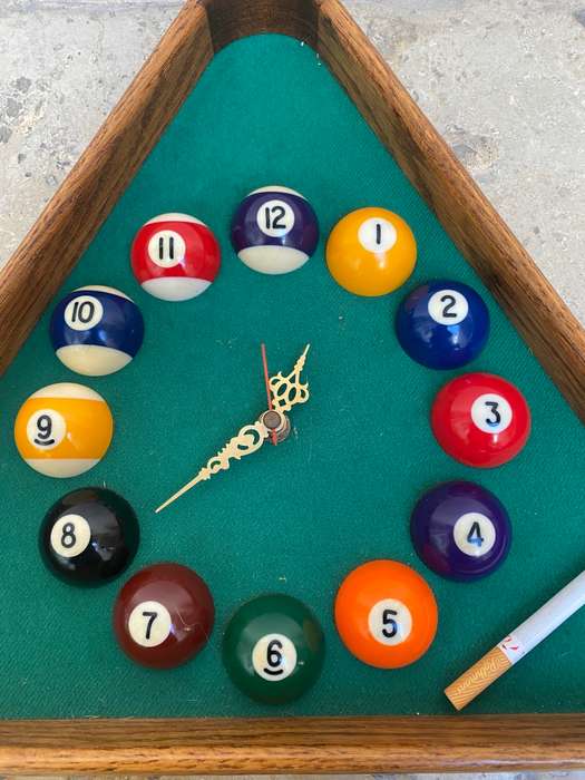 Vintage pool billiard snooker room wall clock Taiwan