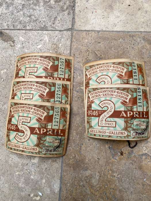 SA 1946 petrol ration coupons X5