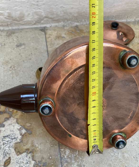 Vintage copper and brass footed kettle GEC made in England