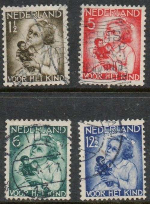 Netherlands, 1934, Child Welfare, set of 4, used