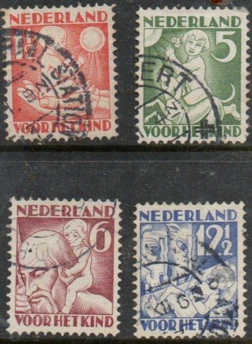 Netherlands, 1934, Child Welfare, set of 4, used.