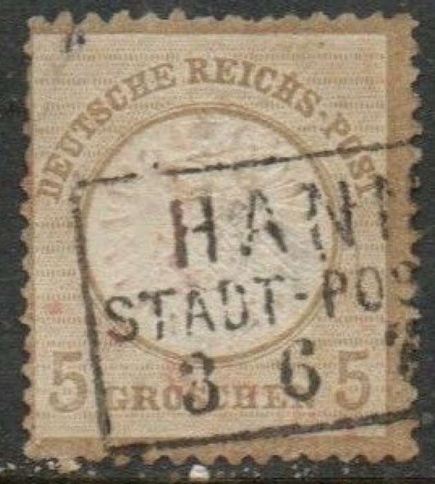 Germany, Eagles, 1872, 5 Gr,brown, large shield, used