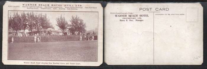 South Africa, Natal, Warner Beach Hotel bowling green & tennis court