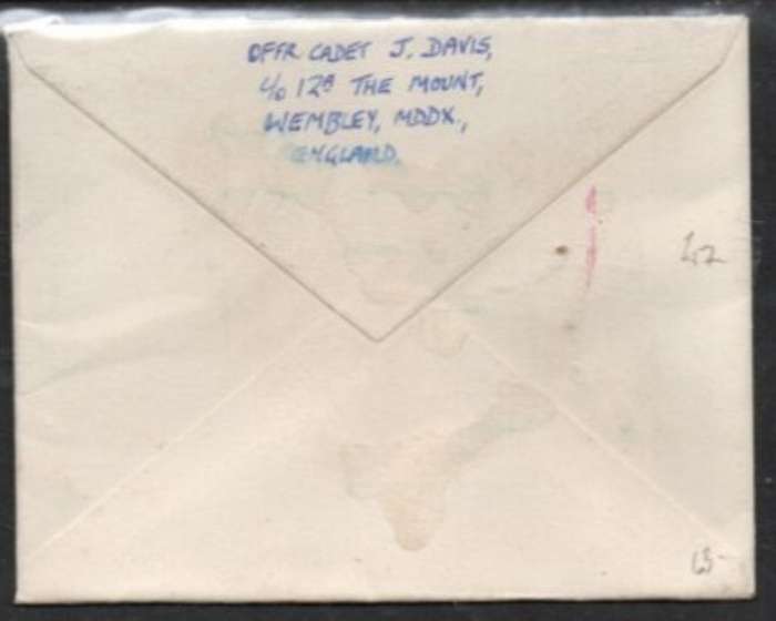 Great Britain GVIR, 2 1/2d cover LANARK 8 JLY 42 > Bulawayo, NATIONAL DEFENCE IS THE BUSINESS OF TH