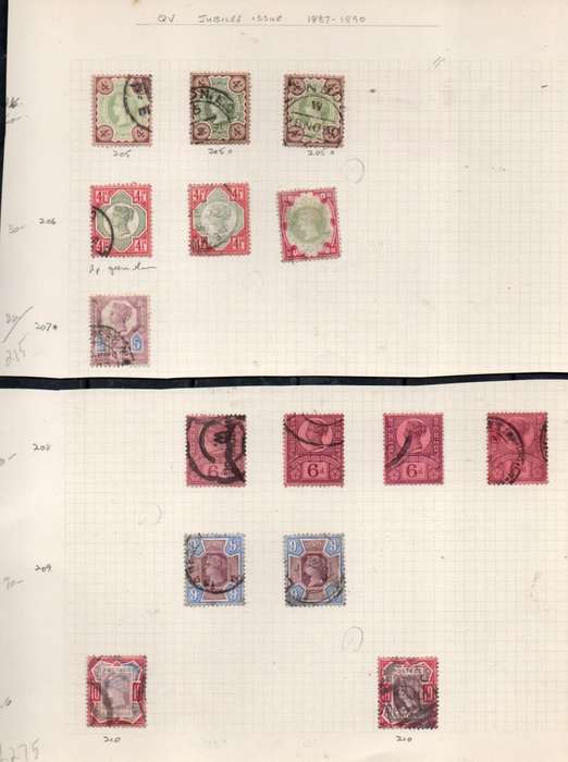 Great Britain, VRI, Jubilee Issue, 45 used stamps, mixed condition, catalogue value +/-£850.00