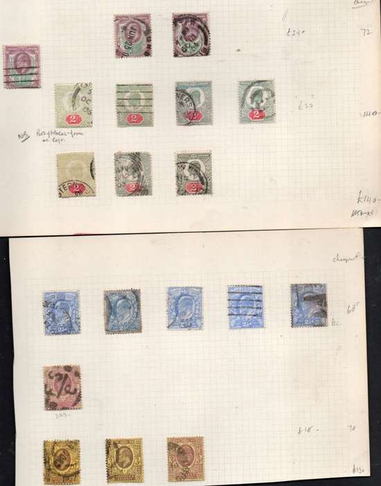 Great Britain,EVIIR, 1902 > Jubilee Issue, 52 used stamps, mixed condition, catalogue value +/-£650