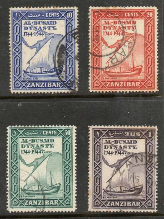 Zanzibar 1944, Al Busaid Dynasty, 200th anniversary, set, used