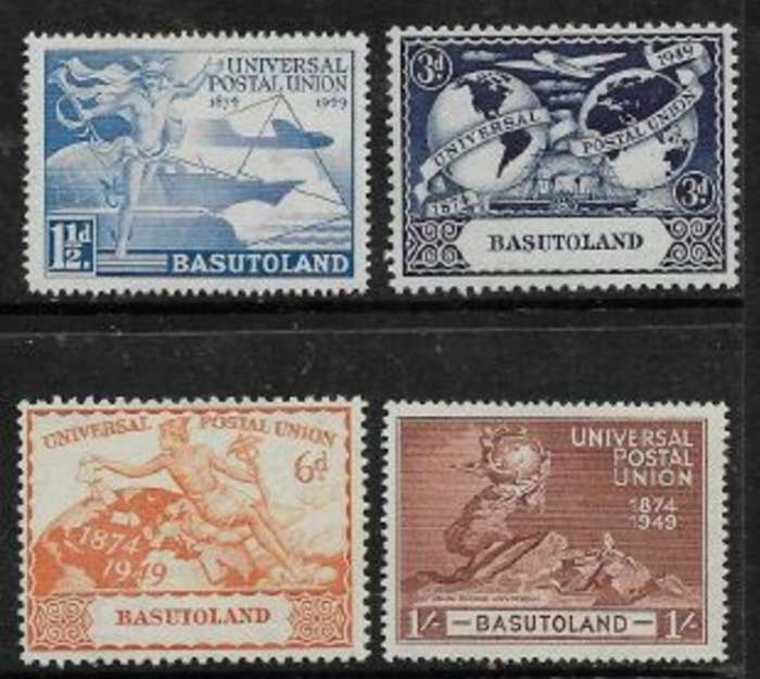 Basutoland, 1949, U.P.U., set of 4, MH *