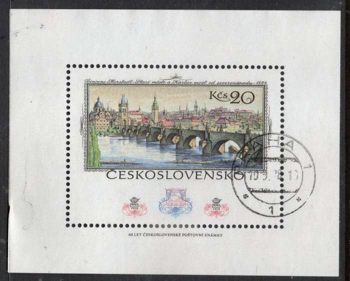 Czechoslovakia, , 1978, Philatelic Exhibition, 20Kcs, miniature sheet, used
