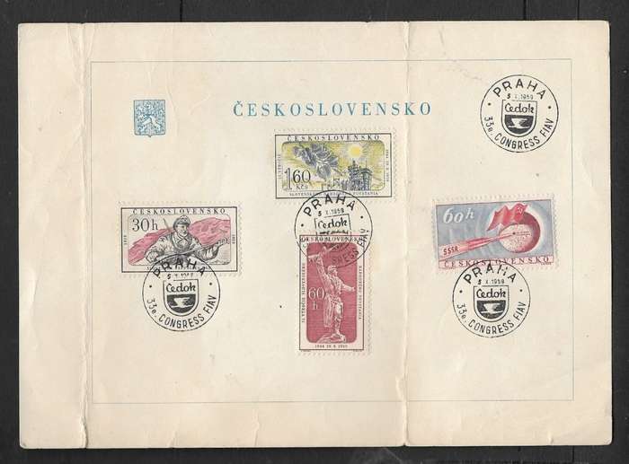 Czechoslovakia, 33rd Congress of International travel Agents, PRAHA / CEDOK 5 X.59 special cancel