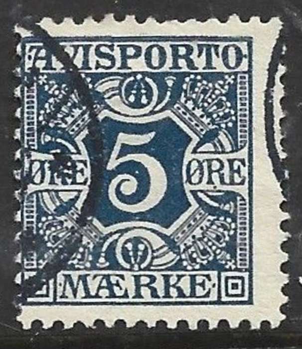 Denmark, 1901, newspaper, 5 ore, blue, , used