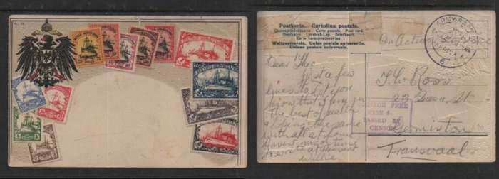 POSTAGE FREE BASE 6 PASSED BY CENSOR, SOUTH AFRICA ARMY BASE P.O. 6 4 FEB -- c.d.s. > Germiston