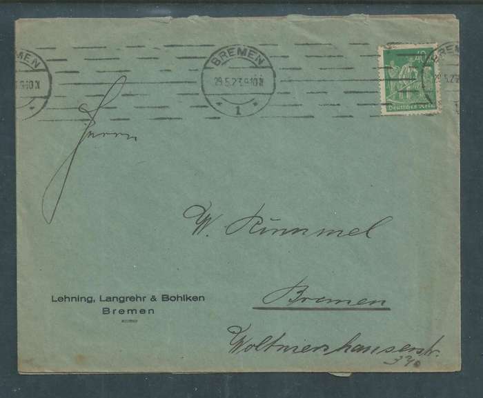 Germany, inflation, 40Mk, BREMEN 29.5..23 ,local