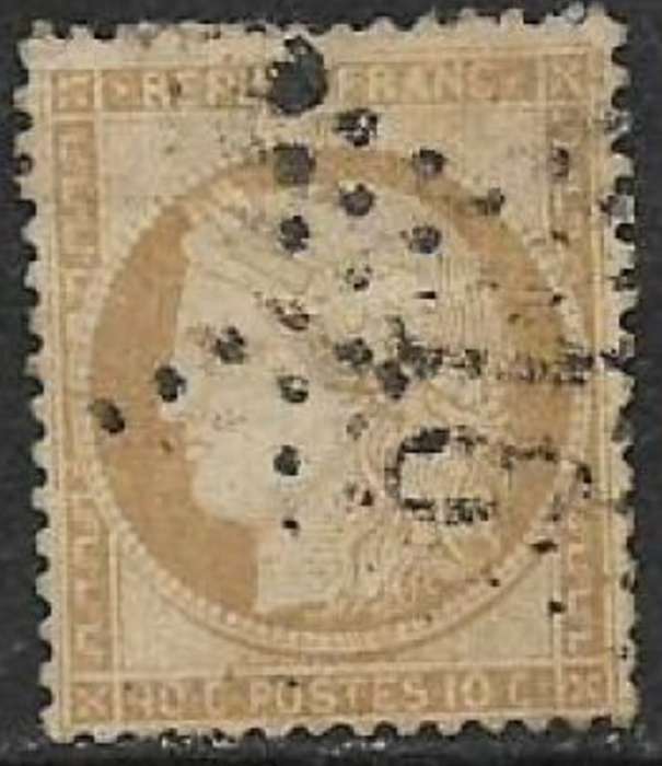France, 1870, 40 c , yellow-bistre, used