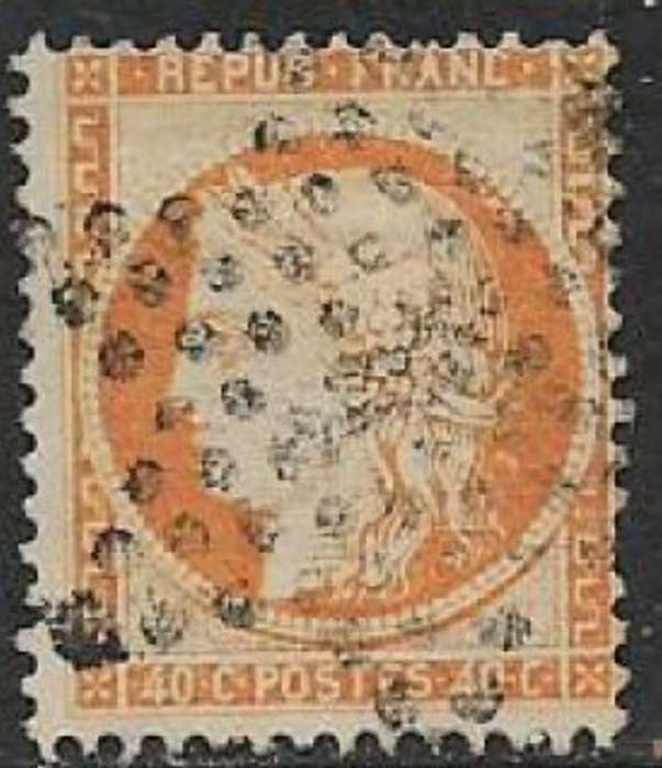 France, 1870, 40 c orange,, used