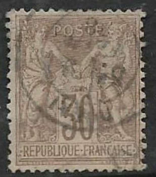 France, 1878, 30 cents cinnamon, used (n under b)