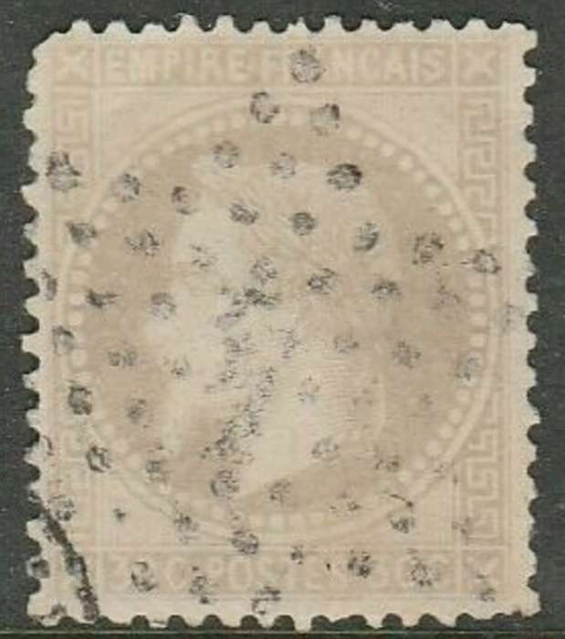 France 1867, 30 cents brown, used