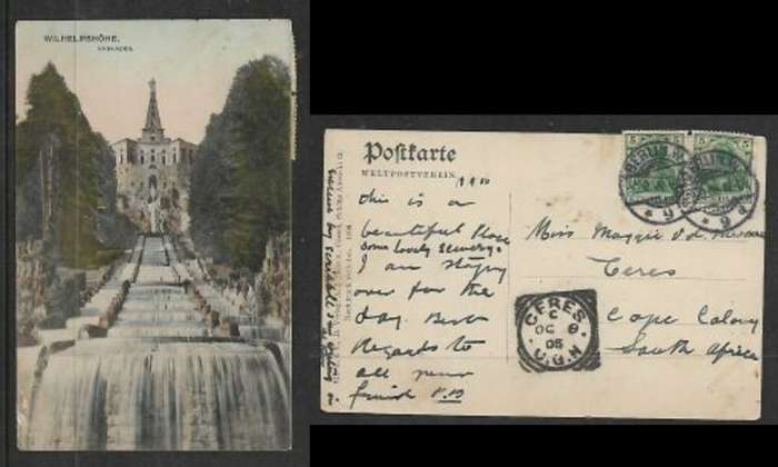 Germany: Wilhelmshohe Kaskaden, used 1906, BERLIN > CERES GOGH