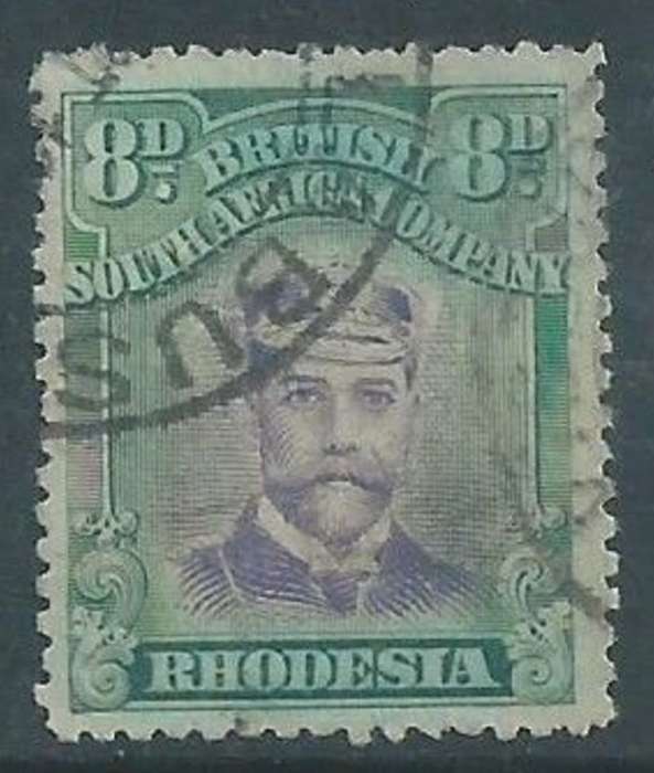 Southern Rhodesia / B.S.A.Co, GVR, Admiral, 1913, 8d, Die II, perf 15, used