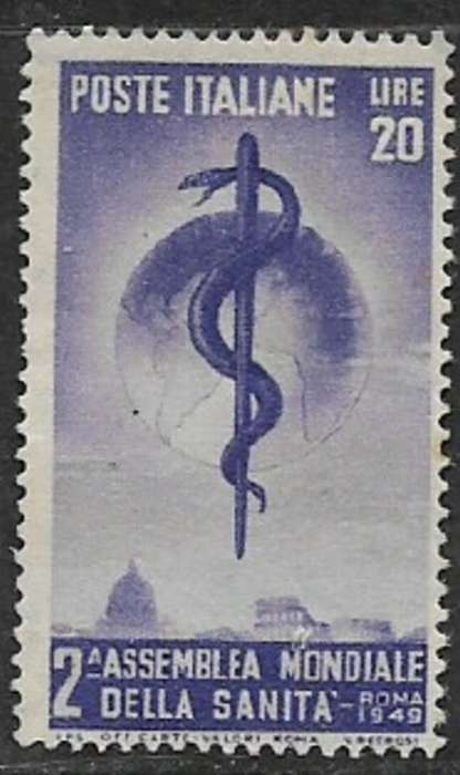Italy, 1946, World health Congress, Lire 20, MH *