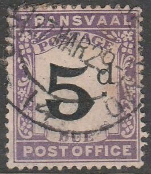 S.Africa, Transvaal, 1906, Postage Due, 5d, used