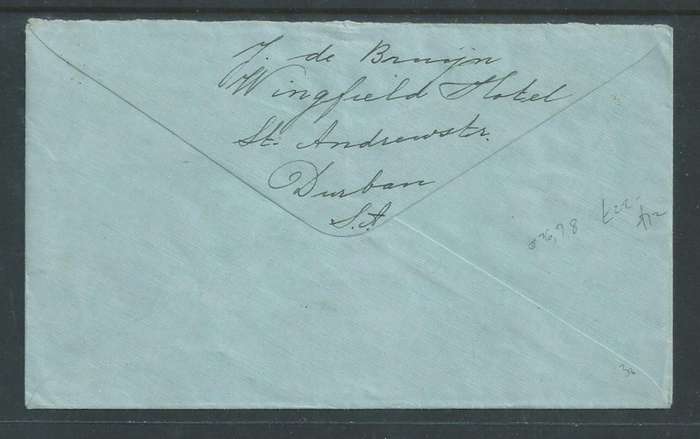 South Africa, 5 colour franking, 1`3, DURBAN 17 X 39 c.d.s., air mail > Holland