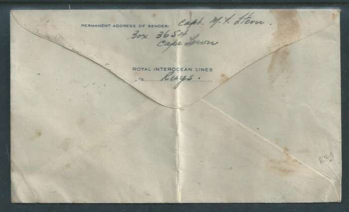 Argentina, Royal Inter Ocean Lines, S.S.RUYS, cover 2 Peso, 15c, ARGENTINA 21. SET 51 c.d.s.> S.Afri