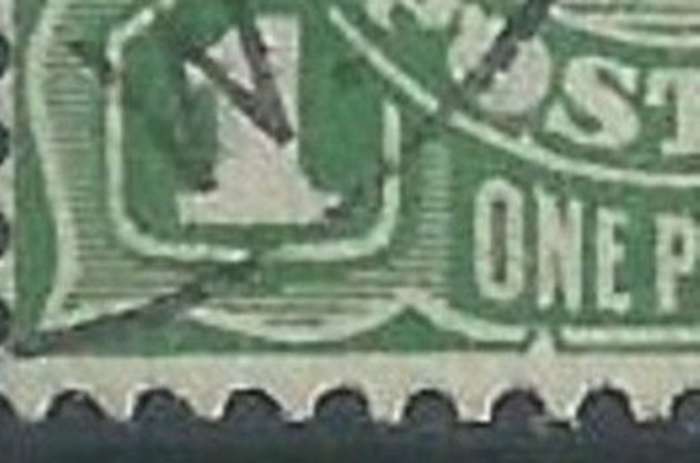 Australia, GVR, Heads, 1924, 1d sage-green, secret mark, used