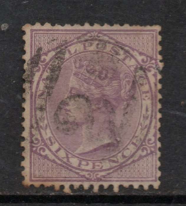 South Africa Natal VRI,1876, 6d, Crown CC watermark, used