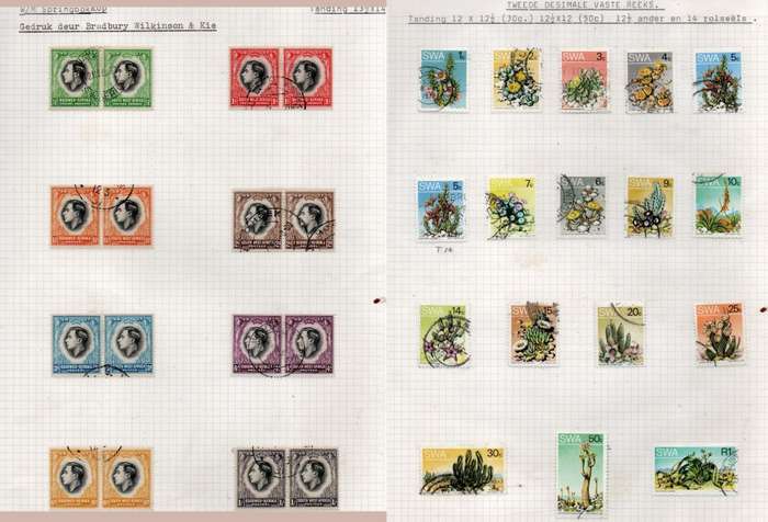South West Africa 1937 Coronation set used, 1945 Victory FDC, 1973Adolf jenseh FDC, 1973 succulents