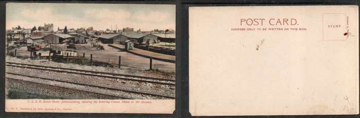 S.Africa C.S.A.R. Goods Sheds, Johannesburg & Corner House in distance, Sallo Epstein (publisher)