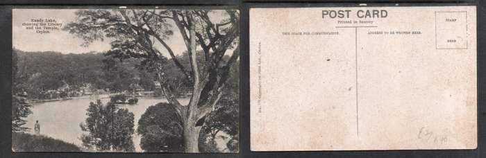 Ceylon, Kandy, Lake, Library, Temple, unused