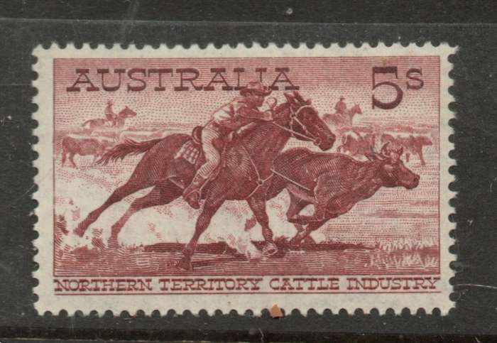 Australia, 1964, 5/- horse racing,, white paper, MH *
