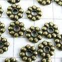 Bronze  Daisy spacers(4mm)Pack of 10
