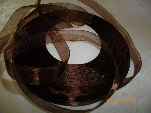 Chocolate Organza Ribbon (per metre)(10mm)