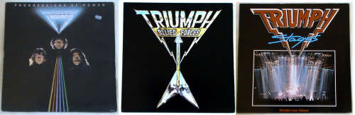 Triumph import collection 3 lps - Progressions Of Power (1980), Allied Forces (1981), Stages (1985)