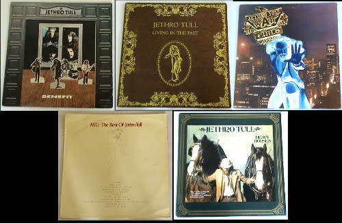 JETHRO TULL collection 5 vinyls/lps : 1970, 1972, 1974, 1976, 1978