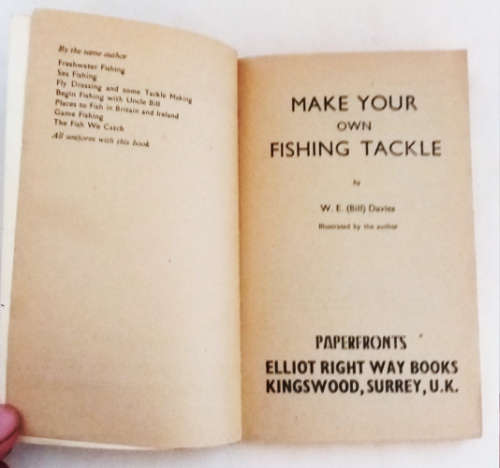 Make your own fishing tackle by W.E.Davies (illustrated by the author) - rare