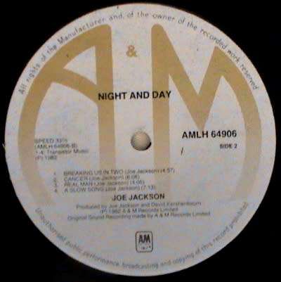Joe Jackson - Night and day - vinyl lp gate-fold cover with lyrics - import